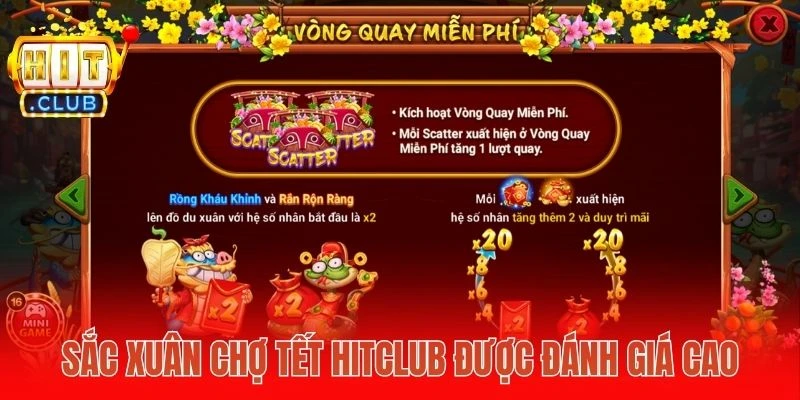 Sắc xuân chợ Tết Hitclub được đánh giá cao